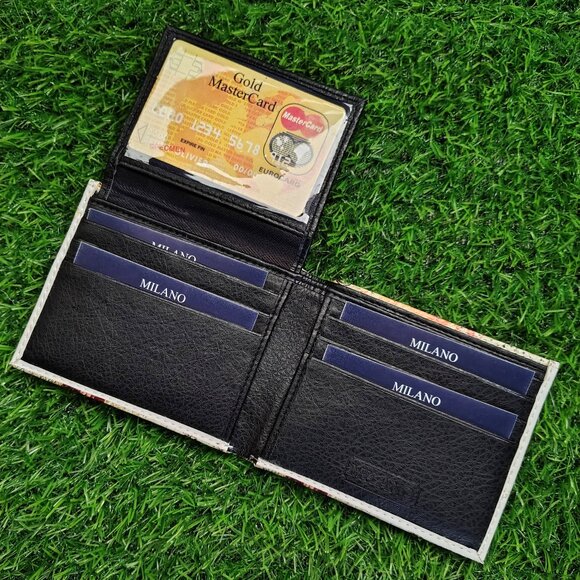 Evil Skull Bifold Wallet for Men, Vegan Leather Printed Wallet - Picture 2 of 6